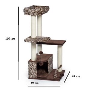 Rasguñador 3 Niveles Leopardo